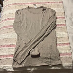 Lululemon Athletica Taupe Long Sleeve Top